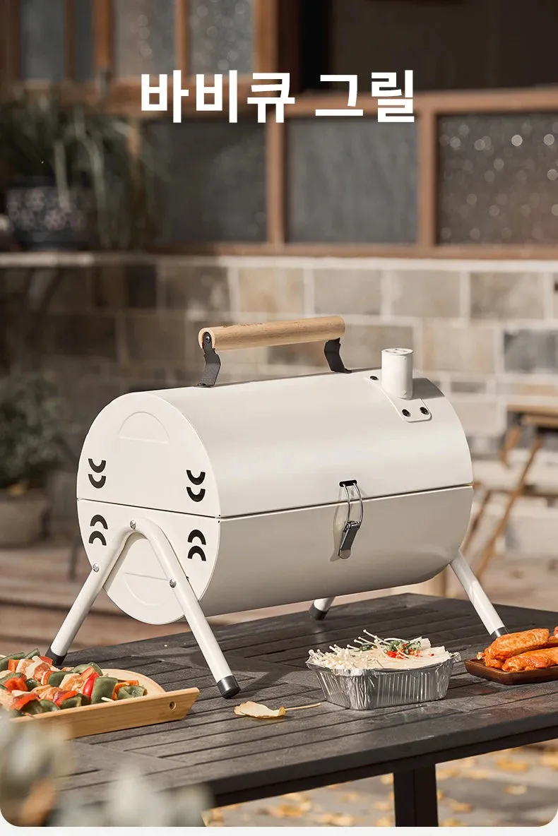 BISINNA Outdoor Multifunctional Portable Barbeque Stove Camping BBQ Charcoal Grill With Dual Side Camping Supplies