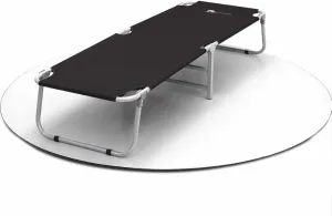 Black Foldable Oxford Military Cot Reclinable Portable Sleeping Bed w/Dust Cover