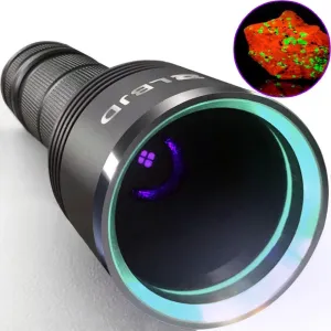 Black Light Flashlight, 365NM Rechargeable Filtered UV Flashlights with High Power Battery for pet Urine Detection, Resin Curing, Scorpions, Rocks Hunting, Car Leaks