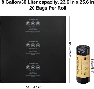 BLIKA 60 Count Toilet Replacement Bags, 8 Gallon, 30 Liter, Heavy Duty 1 Mil, Compost Bags 8 Gallon, Camping Toilet Bags for Portable Toilet, Car Travel, Camping, Long Trips