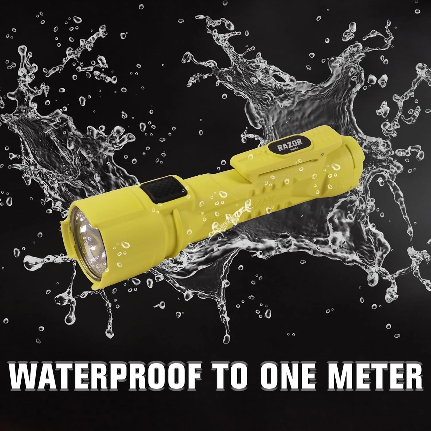 BRIGHT STAR Razor Intrinsically Safe LED Flashlight – 14,000 Candela, 24-Hour Runtime, Hands-Free Magnetic Base, AA Batteries Included – Durable Safety Flashlight Made in USA