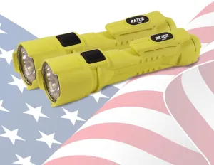 Bright Star Razor LED Flashlight 2-Pack Bundle,Intrinsically Safe, Waterproof, 14,000 Candela, Super Bright Rugged Flashlight for Work,Emergency, Outdoor, Batteries Included, Made in USA!