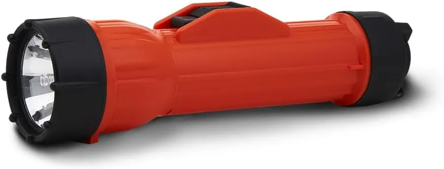 BRIGHT STAR Worksafe 2217 Intrinsically Safe LED Flashlight – Water-Resistant, 80 Lumens, 100 Meter Beam, Rugged Emergency Light for Hazardous Environments, 2D Cell Industrial Torch