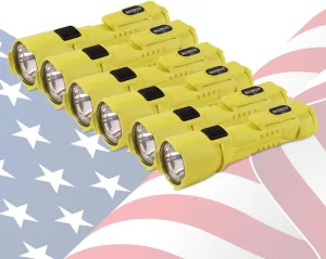 BrightStar Razor FSL Dual Light Hands-Free Magnetic LED Flashlight 6-Pack Bundle,3AA-Cell Alkaline Battery-Powered,10 Hour Runtime with Dual Light Mode,Yellow (60170)