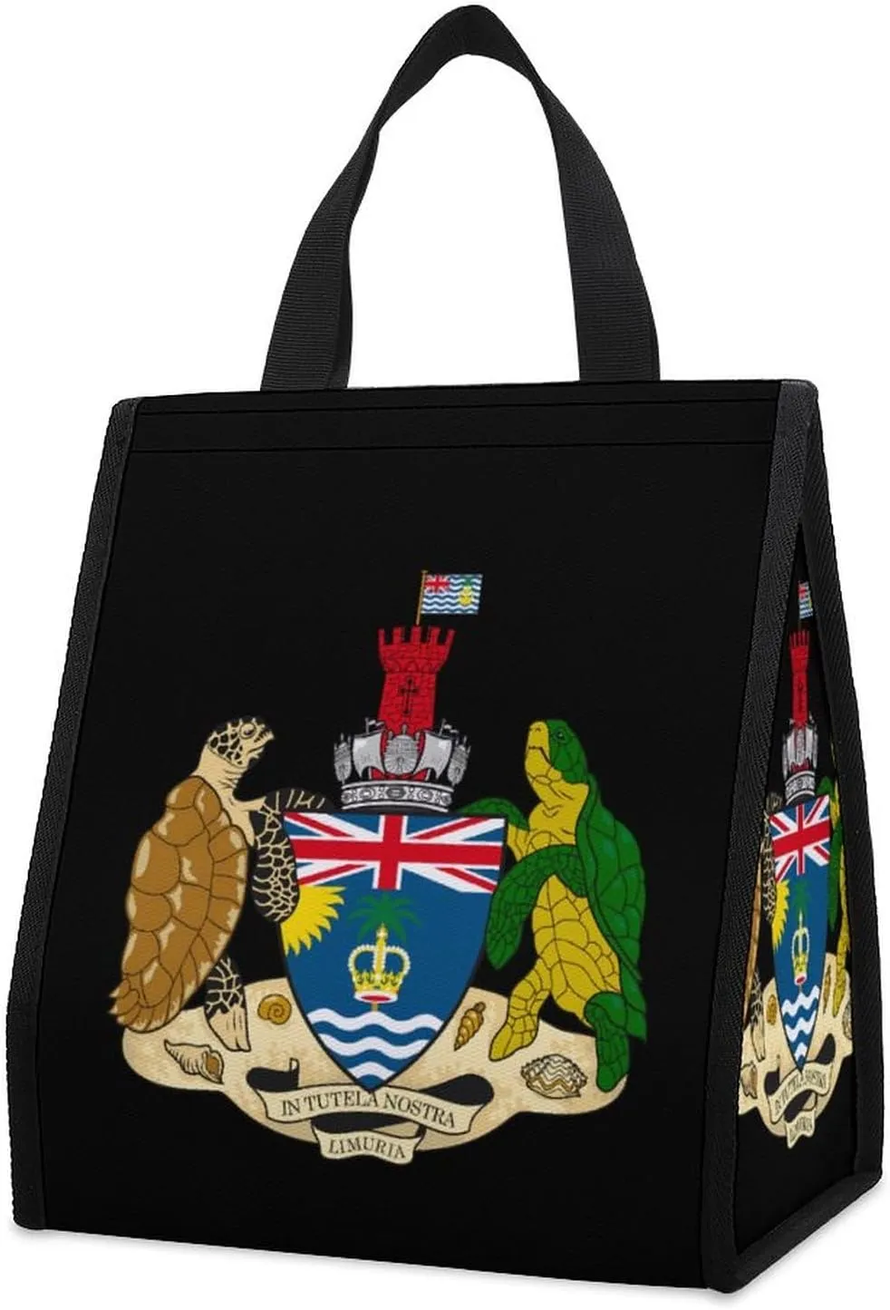 British Indian Ocean Territory Printed Insulated Lunch Bag Portable Lunch Tote for Women Men Travel Work Picnic