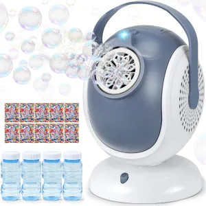 Bubble Machine for Kids: Automatic Bubble Blower 60° 360° Auto Rotatable Bubble Machines for Parties Outdoor Bubble Machine Bubble Toys for Outdoor Wedding Birthday Party Gifts
