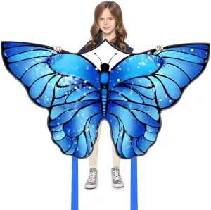 Butterfly Kites for Kids and Adults, Easy to Fly Large Single Line Kite for Boys and Girls - 55" x 28" Beach Kite for Beginners, 300ft String Handle Included