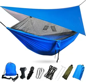 Camp Outdoor Portable Camping Hammock Tarp Fly-Tent Mosquito-Net Lightweight Sun Strong