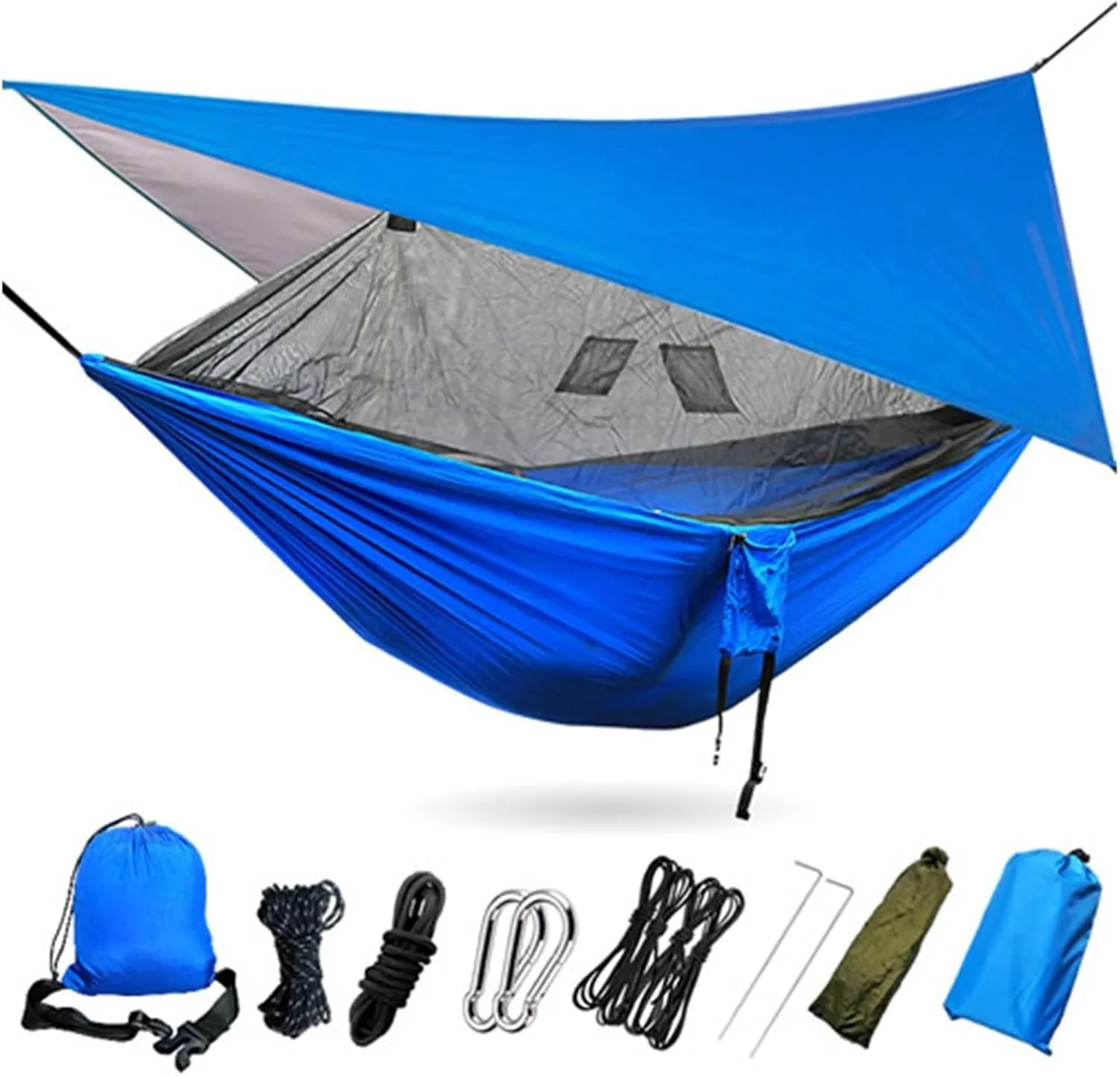 Camp Outdoor Portable Camping Hammock Tarp Fly-Tent Mosquito-Net Lightweight Sun Strong