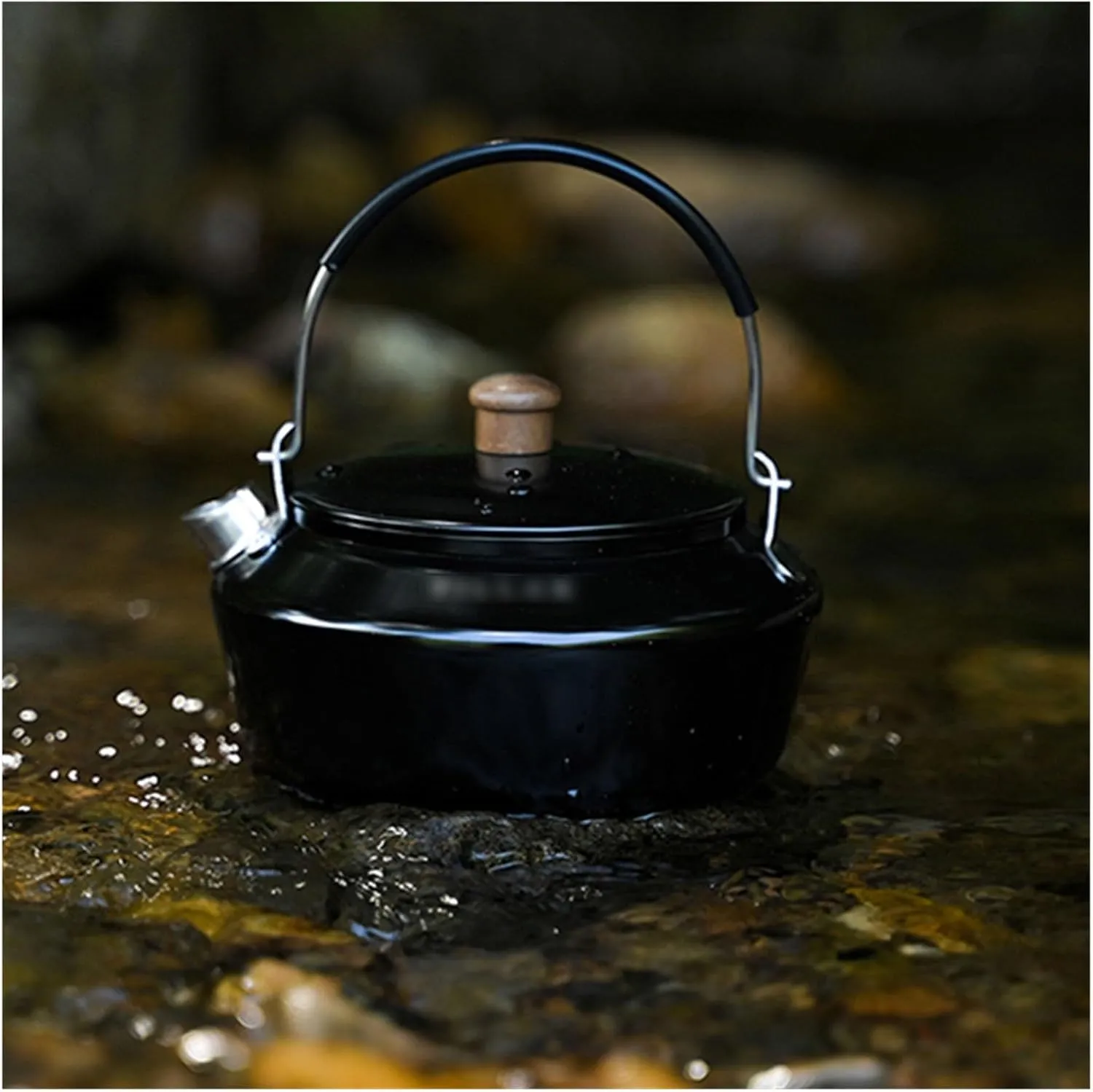 Camping Kettle 600ML Compact Kettle, Portable Camping Coffee Kettle, Stainless Steel Camping Kettle, Compact Tea Kettle for Outdoor, Camping, Travelling Camping Kettle Camp Tea offee Pot (Color : Sil