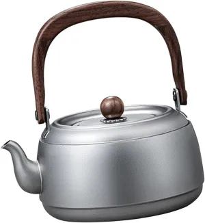 Camping Kettle Titanium Water Pot Water Kettle Portable for Open Fire Tea Pot Tea Kettle for Hiking Fishing Camping Traveling
