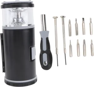 Camping Light Tool Set Telescopic Flashlight Hiking Flashlight Outdoor Multipurpose Light Sturdy and Solid Material Easy to Use Precision Screwdriver Bits Included