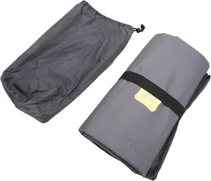 Camping Sleeping Pad Gray 60s Fast Inflating Ergonomic Nylon Mattress for 2 Persons Outdoor with Storage Leakage