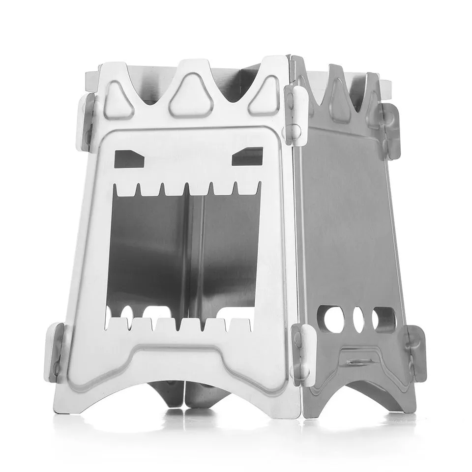 Camping Stove Stainless Steel Backpacking Stove Potable Wood Burning Stoves For Picnic BBQ Camp Hiking