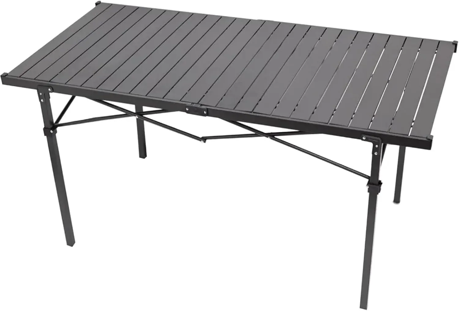 Camping Table Folding Camping Black Table with Carry Bag, Roll Up 4-6 People Portable Camp Square, Outdoor Tables Beach Picnic