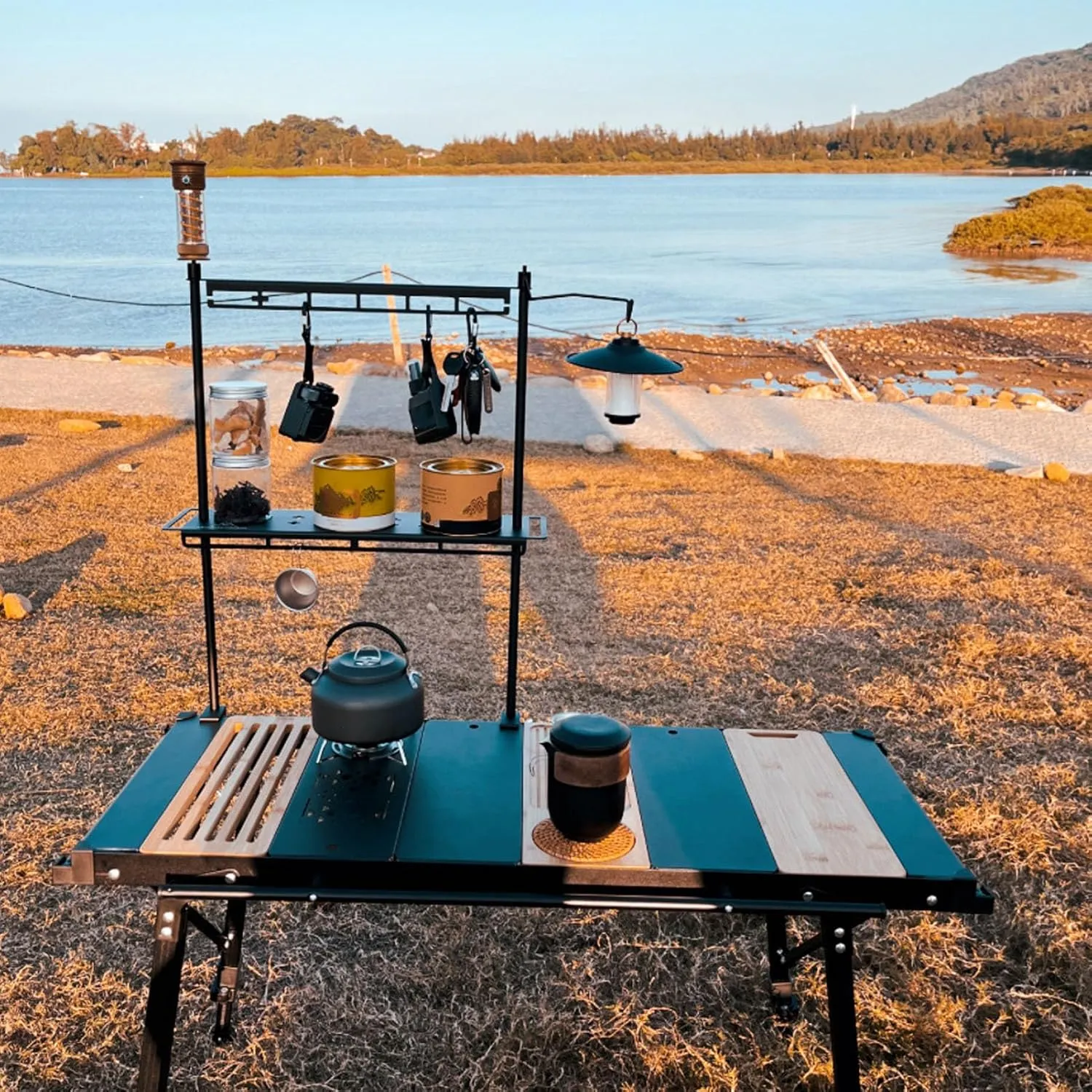 Camping Table Unit Board, Portable Table Top Board Connector Board Connector Plate Camping with A Storage Bag for Home Outdoor Office Hiking Travel (Chopping Board)