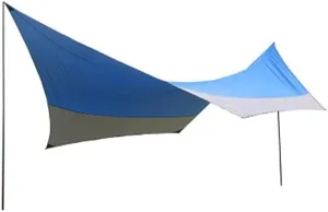 Camping Tarp Sun Shelter, Sun Shelter,Waterproof Ultralight Awning Canopy for Hiking Fishing Picnic, Beach Tent Camping Cushion Survival Shelter Folding Pergola Canopy,2