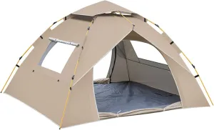 Camping Tent 2/3/4 Person Instant Easy Pop Up Tents Lightweight Outdoor Family Tents Automatic Waterproof Family Easy Set Up Tent,for Beach, Camping, Travelling
