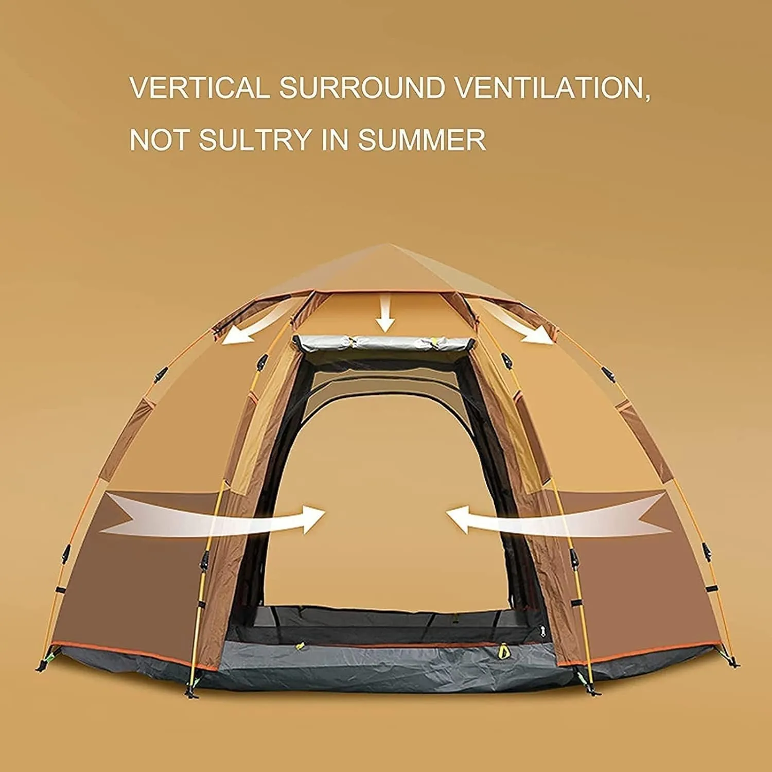 Camping Tent 3-4 Person Instant Tent Portable Cabin Tent with Rainfly for Family Camping Traveling Hiking Picnicing Easy Set Up (Blue)