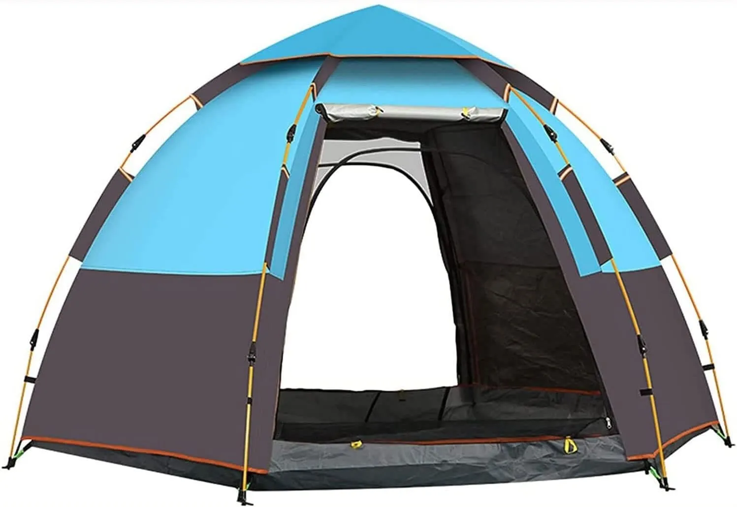 Camping Tent 3-4 Person Instant Tent Portable Cabin Tent with Rainfly for Family Camping Traveling Hiking Picnicing Easy Set Up (Blue)