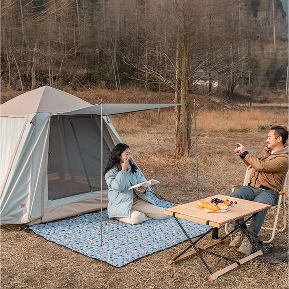Camping Tent Waterproof Pop Up Tent with Zipped Double Door and Carrying Bag Lightweight Instant Family Tent for 3-4 Person Use for Outdoor Hiki (Instant Pop up Camping Tent)