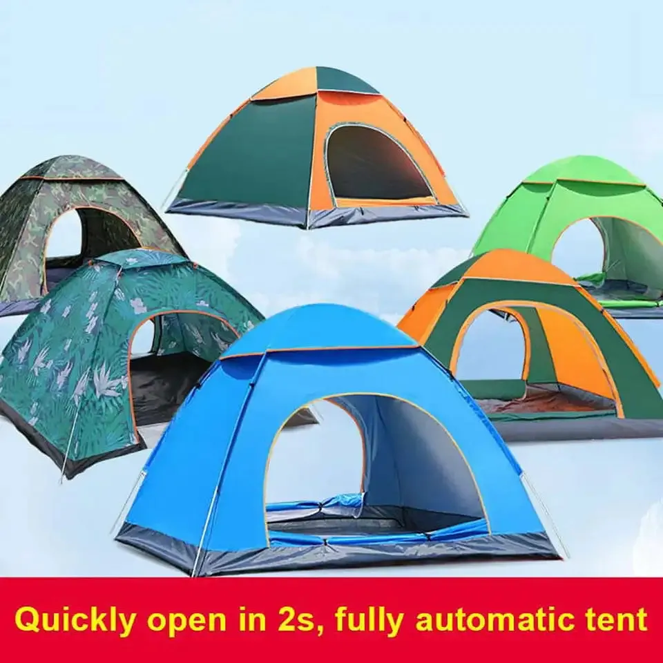 Camping Tent, Waterproof Shelter for Hiking and Camping - 2-3 Person Capacity - Green