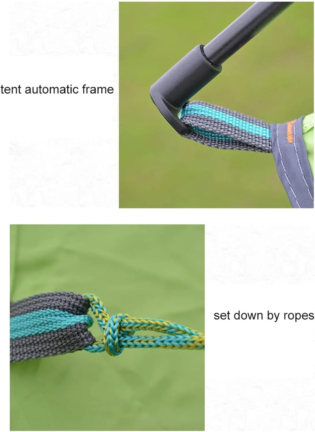 Camping Tents, Automatic Tent 3-4 Person Camping Tent,Easy Instant Setup-Protable Backpacking for Sun Shelter,Travelling,Hiking (Color : 2 Way use Green, Size : 200x180x130cm)