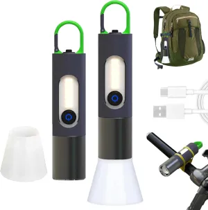 Camping Torch Rechargeable Flashlight with Lamp Shade 2Pcs High Lumens Flashlight Zoomable Led Flashlight Super Bright Camping Flashlights Torch .