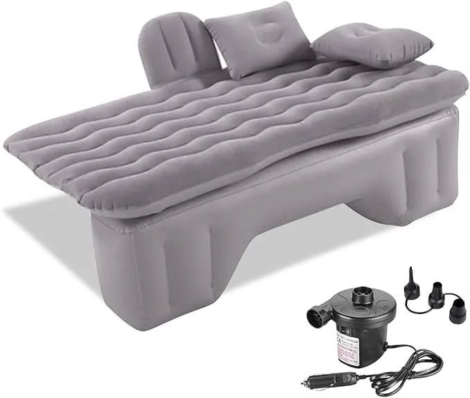 Car Air Mattress Back Seat for Honda Pilot,Double Side Flocking Car Bed Portable Air Mattress Car Sleeping Mattress Car Accessories Cars Camping Bed,Grey