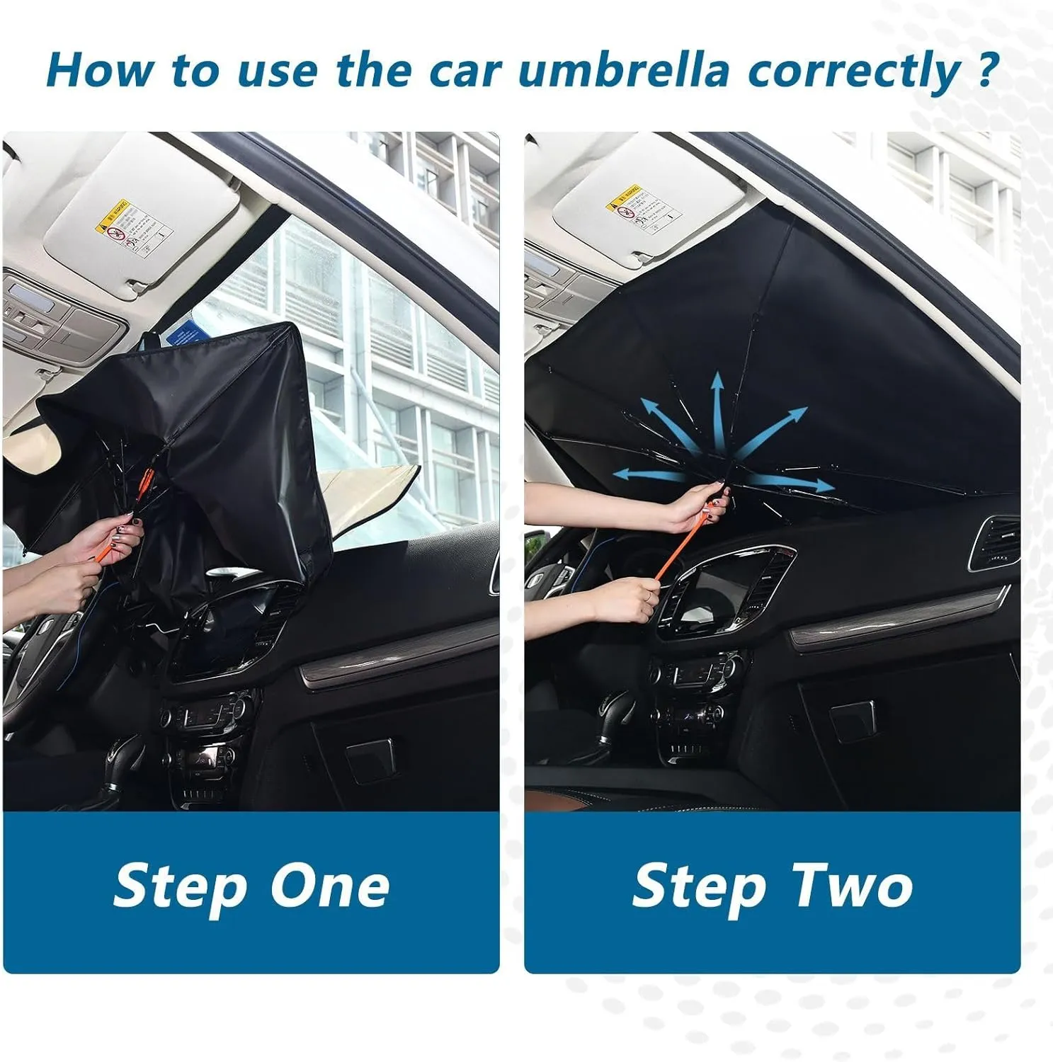 Car Windshield Sunshade Umbrella, Wetland Flamingo Scene Windshield Cover Sun Shade, for Truck SUV Front Window Sunshade, Blocks Heat & UV Rays, Cool Down The Vehicle 58"x 29.7"