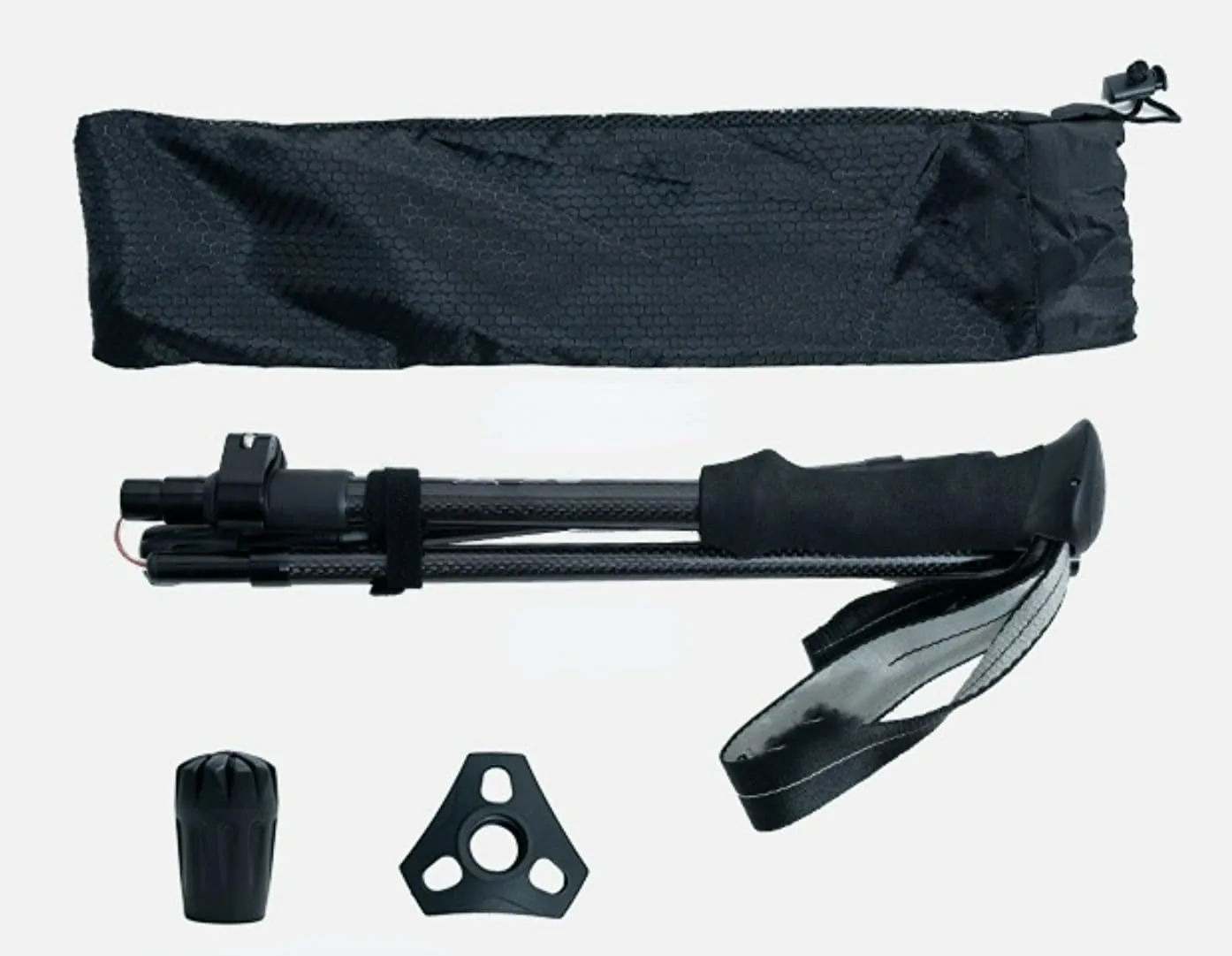 Carbon Fabric Walking,Hiking and Trekking Poles with Light Weight, black