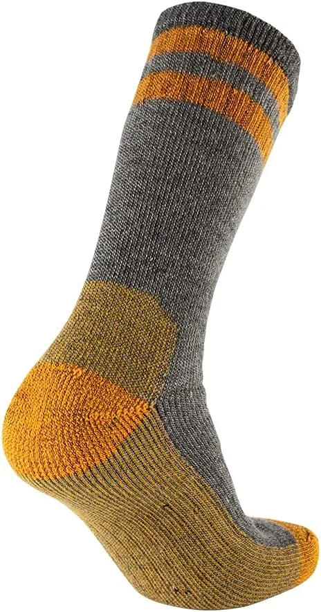 Cerebro Merino Wool Socks for Men, Cushioned Mid-calf Socks Moisture Wicking Men's Hiking Socks for Home, Trekking, Outdoors