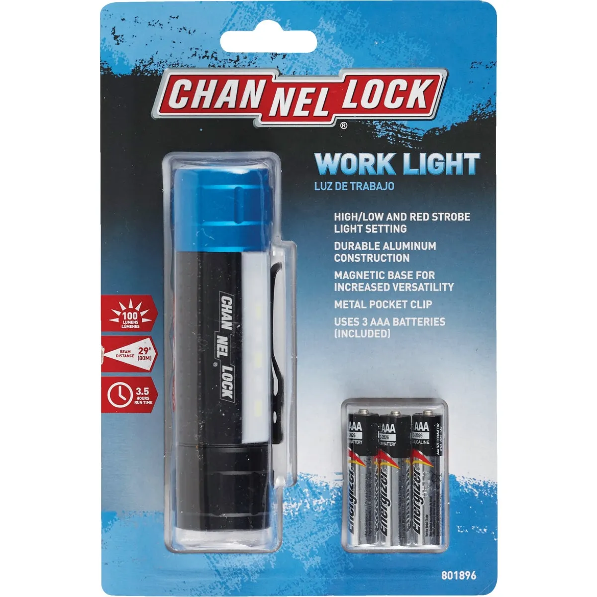 Channellock 100 Lm. LED 3AAA (Included) Flashlight