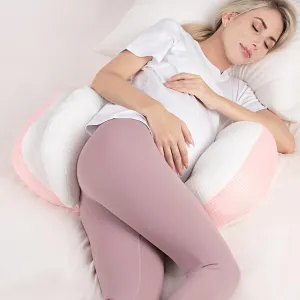 Chilling Home Pregnancy Pillow, Maternity Pillow for Pregnant Women, Pregnancy Pillows for Sleeping Portable, Pregnancy Wedge Pillow, Body Pillow Support for Back, Belly, Waist, Pink