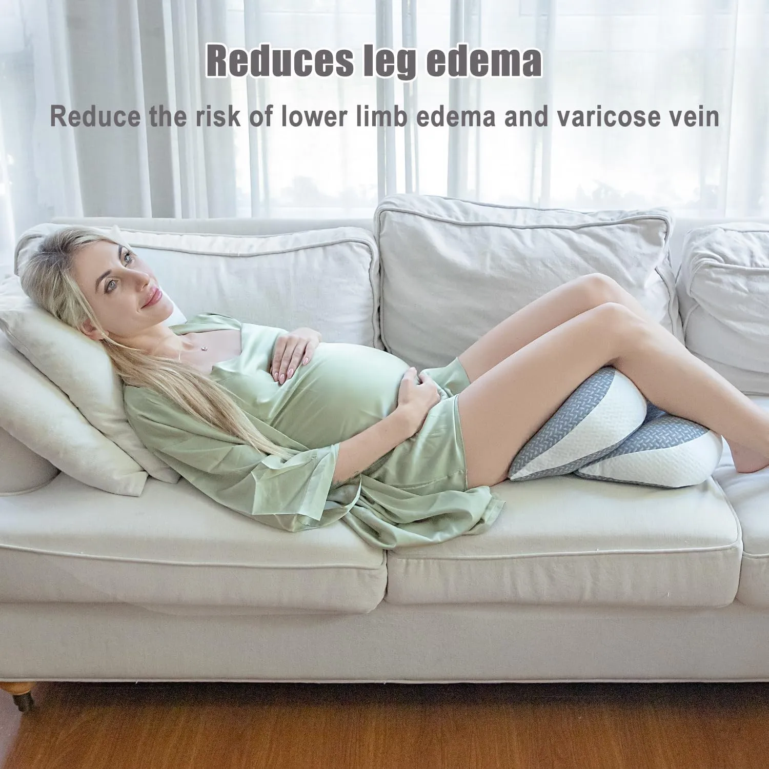 Chilling Home Pregnancy Pillow, Maternity Pillow for Pregnant Women, Pregnancy Pillows for Sleeping Portable, Pregnancy Wedge Pillow, Body Pillow Support for Back, Belly, Waist, Pink