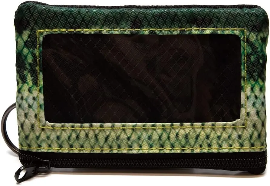 Chums Surfshorts Wallet - Lightweight Zippered Minimalist Wallet with Clear ID Window - Water Resistant with Key Ring