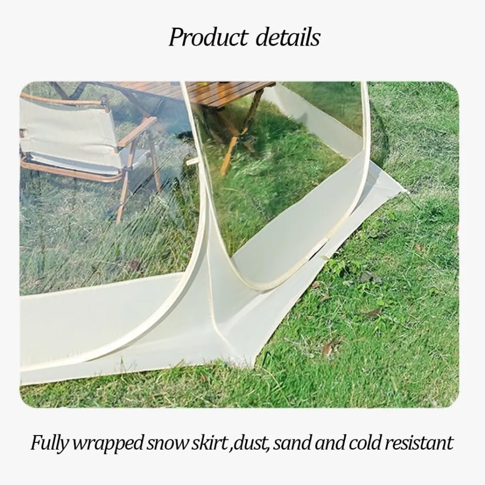 Clear Sports Tent, Weatherproof Pop-Up Bubble Tent Large Outdoor Clear Bubble Tent Dome Gazebo Transparent PVC House 360° View sunroof Need Simple Assembly(8 Sides)