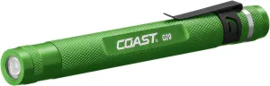 COAST® G20 Inspection Beam LED Penlight with Adjustable Pocket Clip and Consistent Edge-To-Edge Brightness, Green, 54 lumens