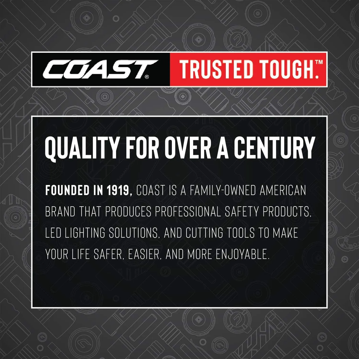 Coast Polysteel 600R 530 Lumen Rechargeable LED Flashlight, Red