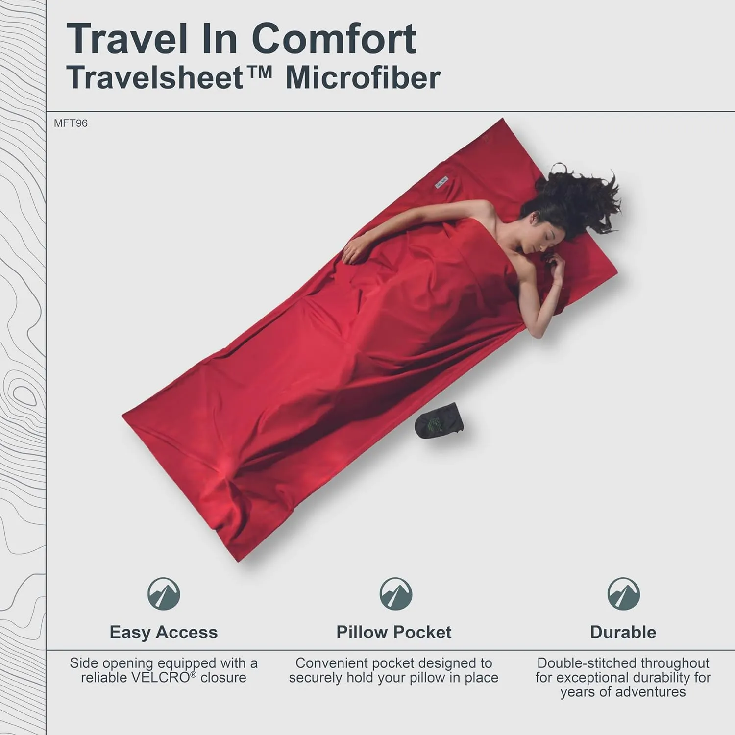 COCOON - Premium - TravelSheet™ Microfiber - Cranberry