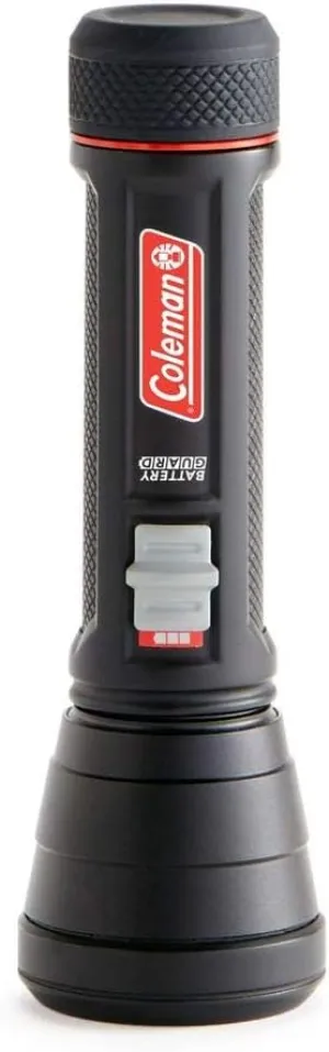 Coleman LED Flashlight with BatteryGuard Technology, Strong & Lightweight Water-Resistant Flashlight with Extra Drop Protection, Up to 25% More Battery Life than Traditional Flashlights