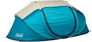 Coleman Pop-Up Instant Tent Sets Up in 10 Seconds, Portable & Lightweight 2/4 Person Tent with Adjustable Rainfly