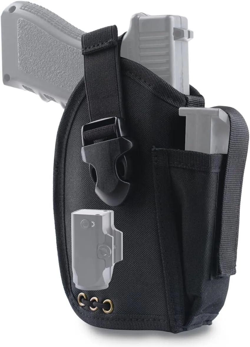 Compact OWB Holster for Pistols with Flashlight or Laser, Everyday Carry for Right Hand Universal Accessories