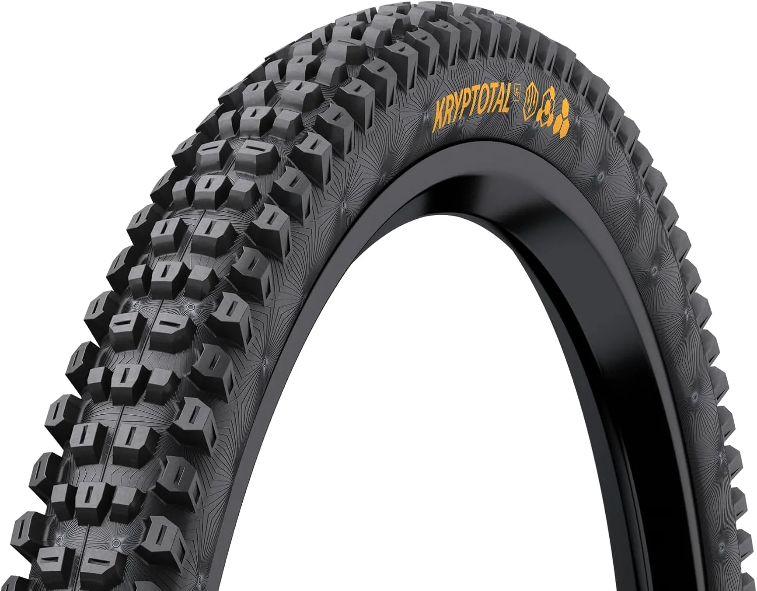 Continental Kryptotal Front Mountain Bike Tire - Tubeless, Folding, Black, Endurance, Trail Casing, E25, 27.5" x 2.4 or 29" x 2.4 Sizes