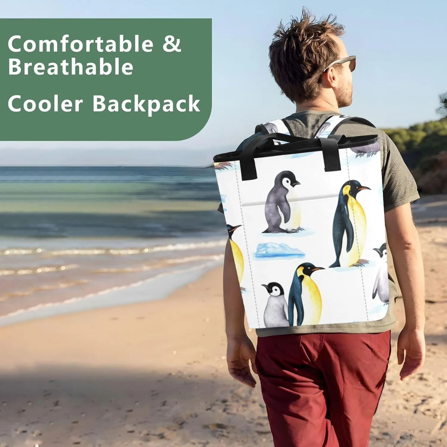 Cooler Bags Insulated for Travel Sunflower Cute Highland Cow Hot Cold Bags Insulated 36 Cans Leakproof Cooling Tote Bag for Lunch