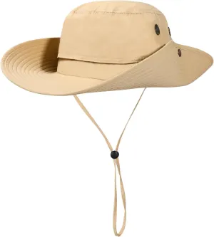 Cooling Bucket Hat UPF 50  Wide Brim Sun Hat for Women Men Lightweight Foldable Summer Hiking Fishing Hat Detachable Strap