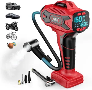 Cordless Tire Inflator Air Compressor for Milwauke 18V Battery, Portable Handheld Air Pump with Digital Pressure Gauge for Cars Motorcycles Bikes Sport Balls(Battery Not Included) (160psi)