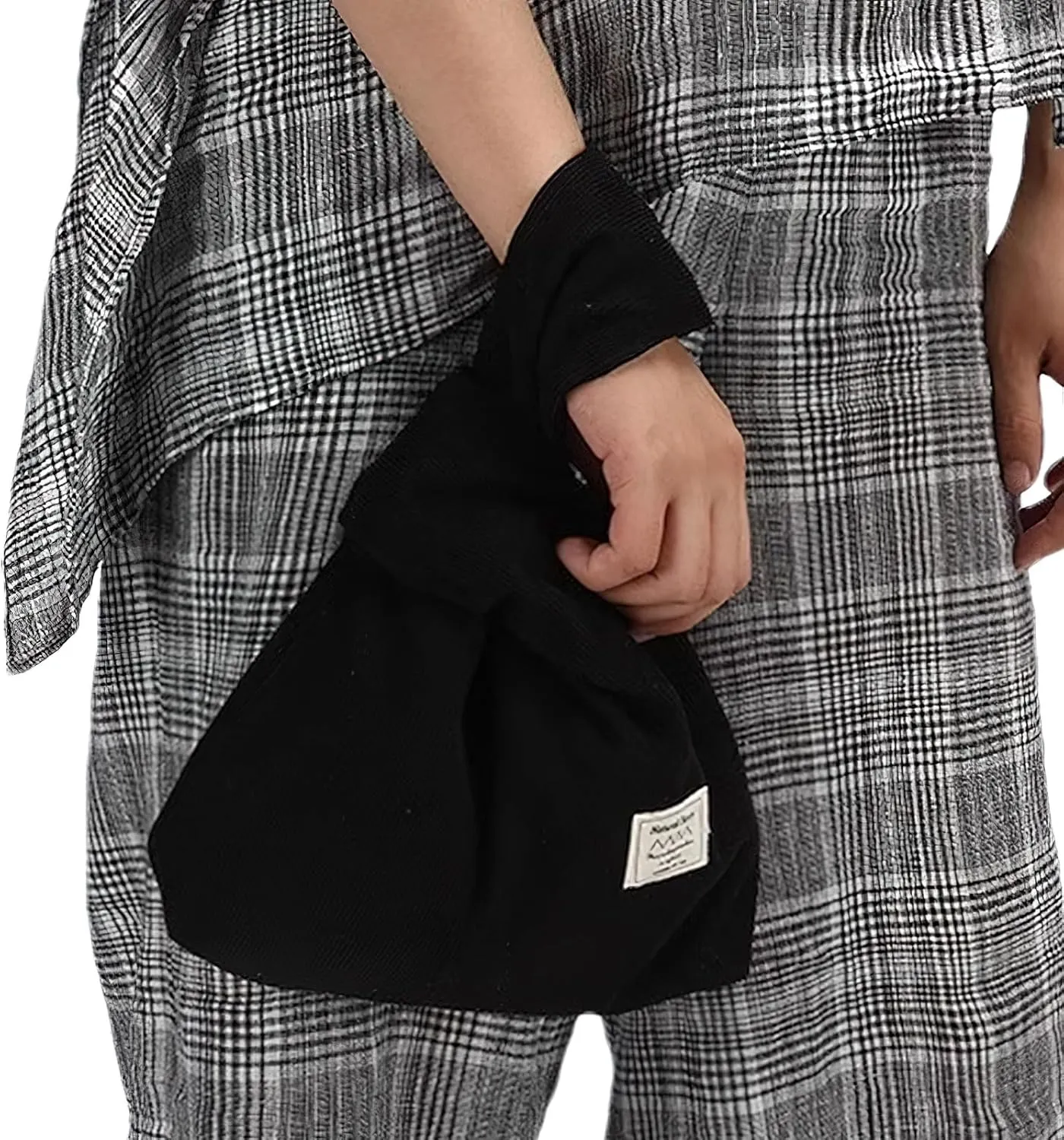 Corduroy Wristlet Wallet for Women Portable Wrist Bag Sleeve-Knot-Pouch (Very Small Size)