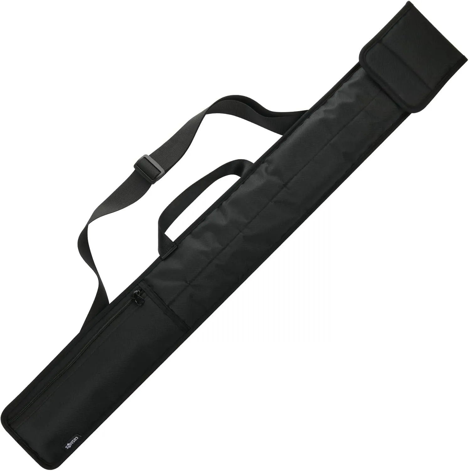 Cosmos Soft Cue Stick Case Bag - 1x1 Billiard Pool Stick Case Carrying Bag - 1/2 Billiard Cue Stick Bag Pool Cue Holder for Storage 1 Butt and 1 Shaft (2-Pieces), Padded Layer with Zipper Pocket