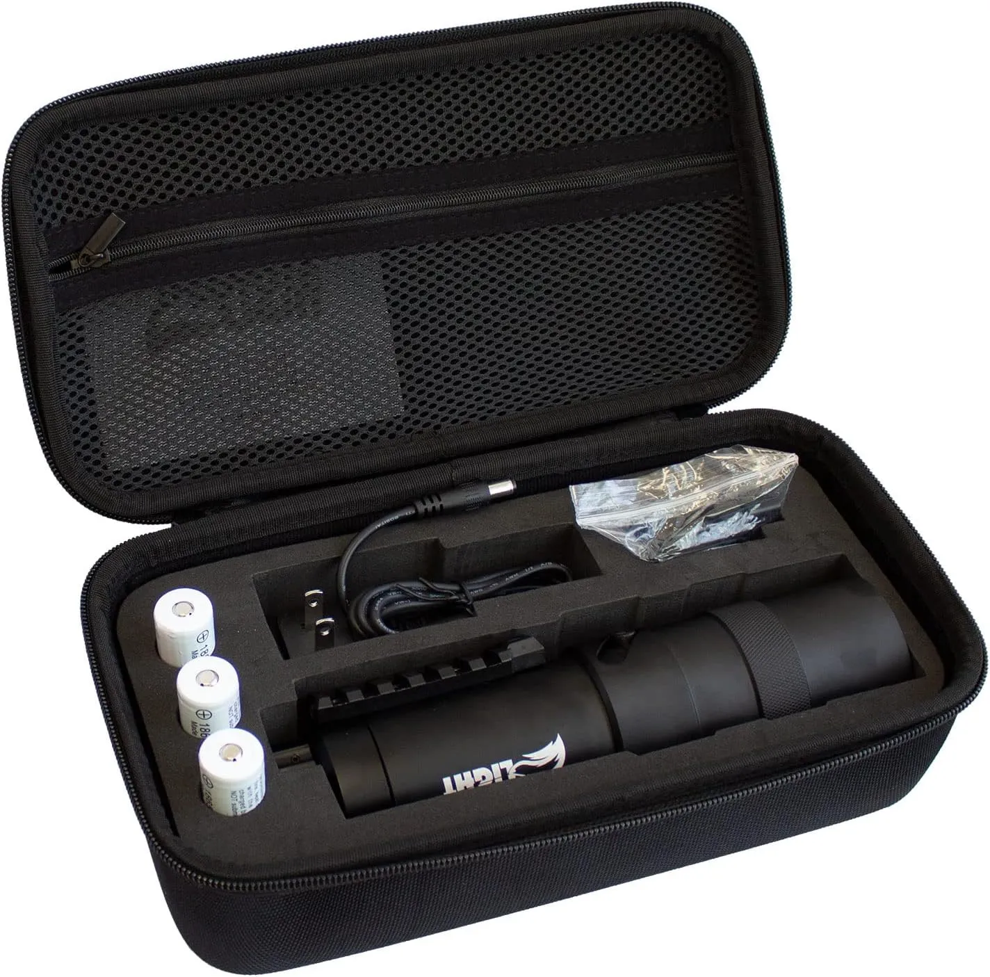 CoyoteLight Durable Lightweight Portable Waterproof Fogproof Adjustable Intensity Rechargeable Night Vision Hunting Flashlight, Case, 1" Scope Mount & Charger Included, Green LED